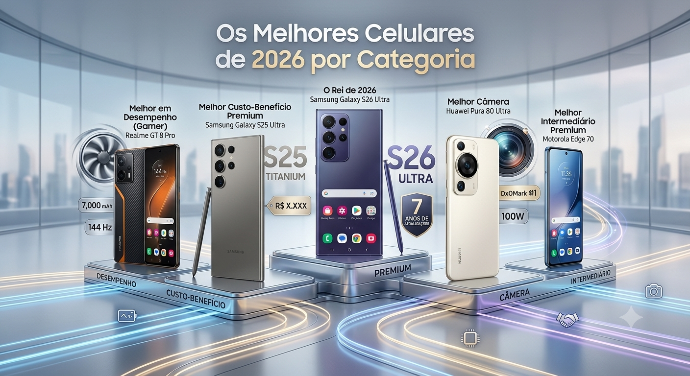 Os Melhores Celulares por Categoria (Do Barato ao Ultra Premium)